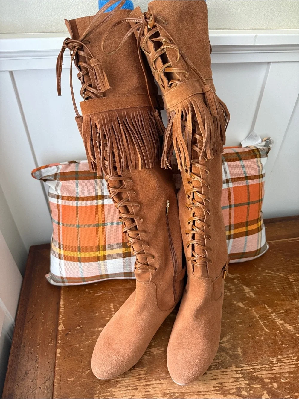 Colin Stuart Suede Fringe Boots